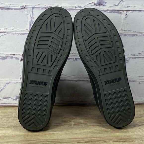 XTRATUF Leather Ankle Deck Boot Men's Size 9 Black Waterproof Slip On Shoes - Picture 8 of 9